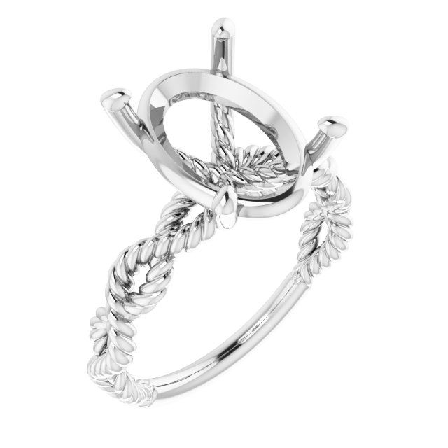 Solitaire Twisted Rope Engagement Ring
