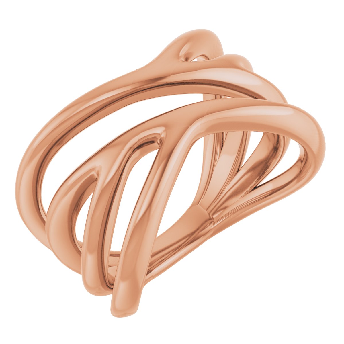 14K Rose Negative Space Ring