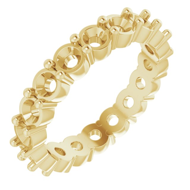 Shared-Prong Eternity Band
