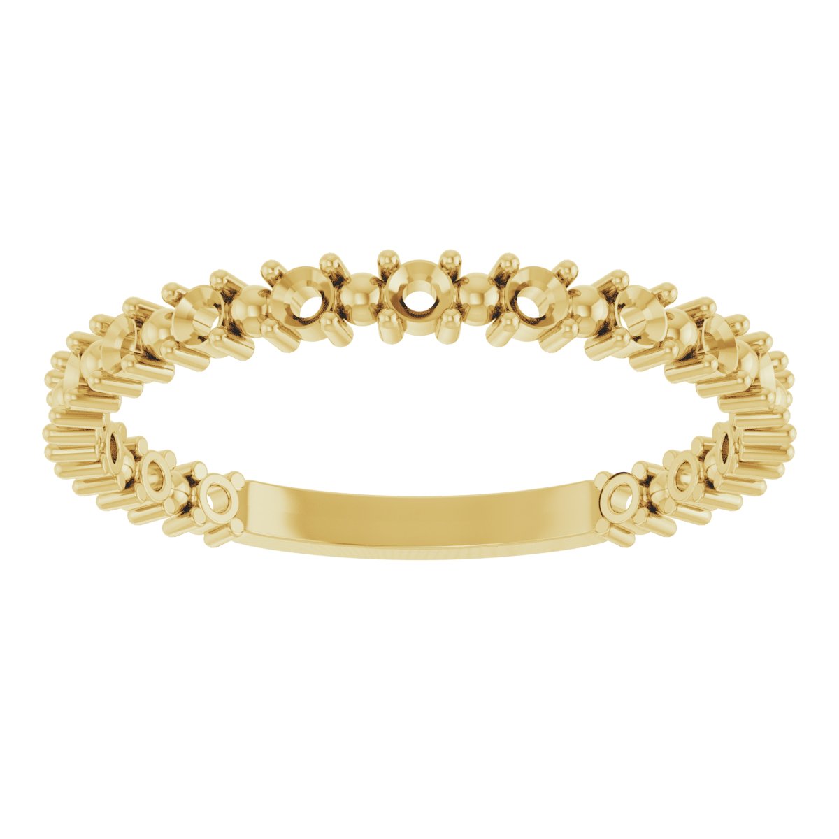 14K Yellow 1/3 CTW Diamond Beaded Anniversary Band