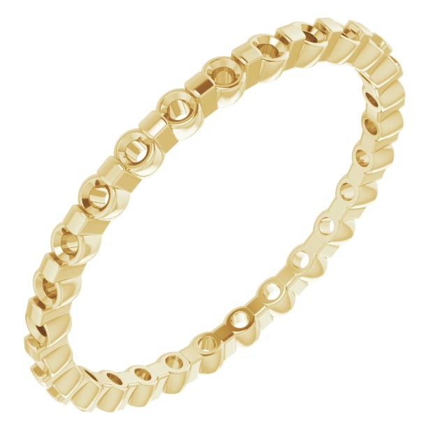 10K Yellow Eternity Band Mounting Size 7