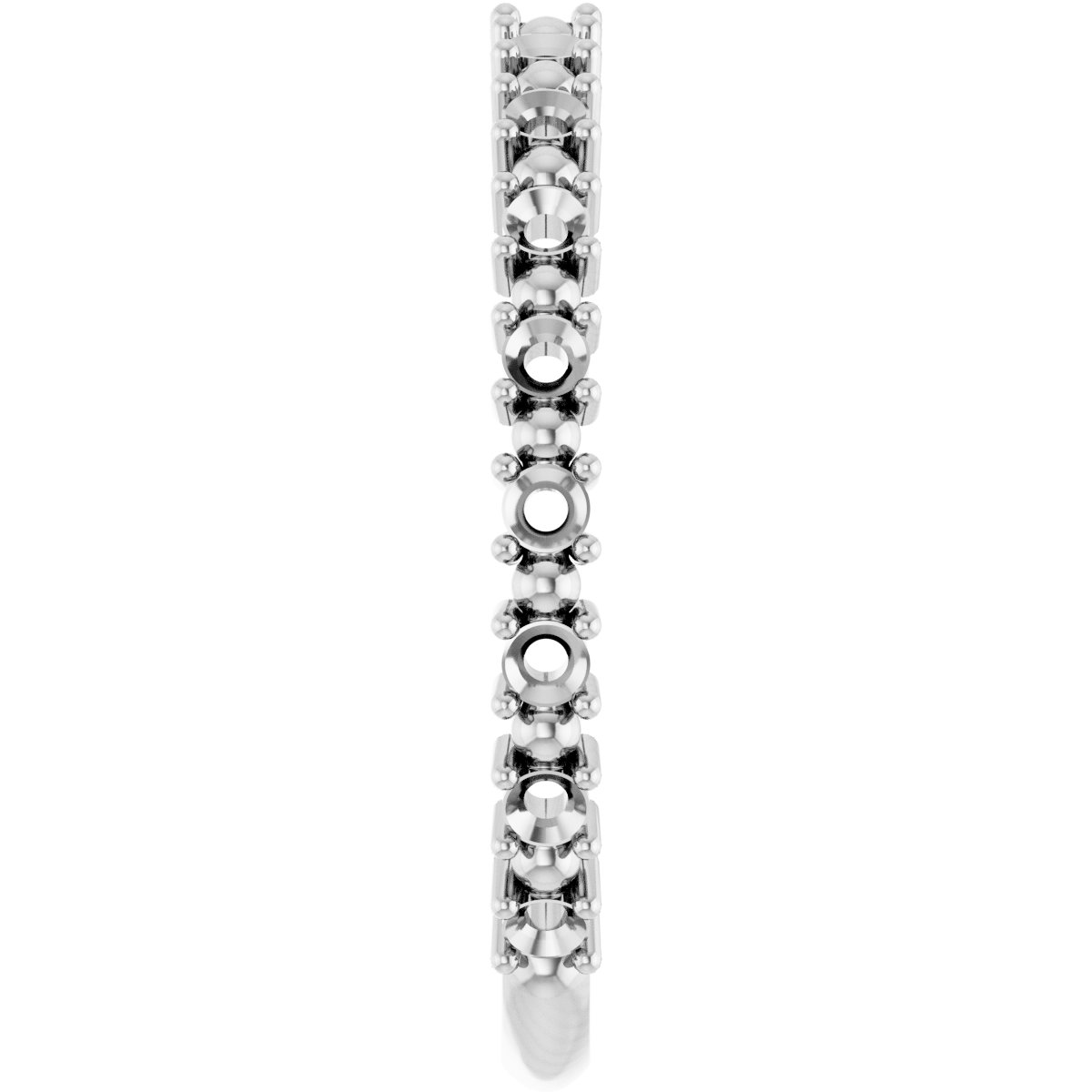 14K White 1/3 CTW Diamond Beaded Anniversary Band