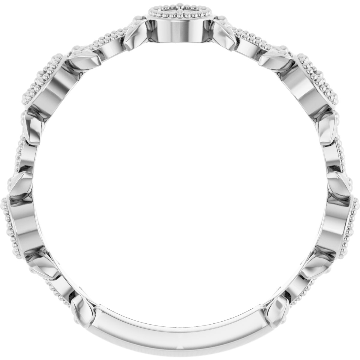 14K White 1/3 CTW Natural Diamond Leaf Ring    