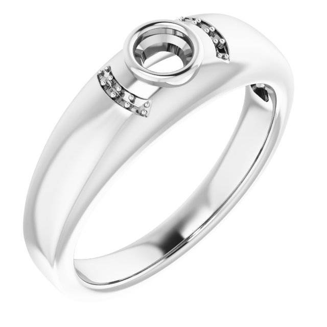 Accented Bezel-Set Ring