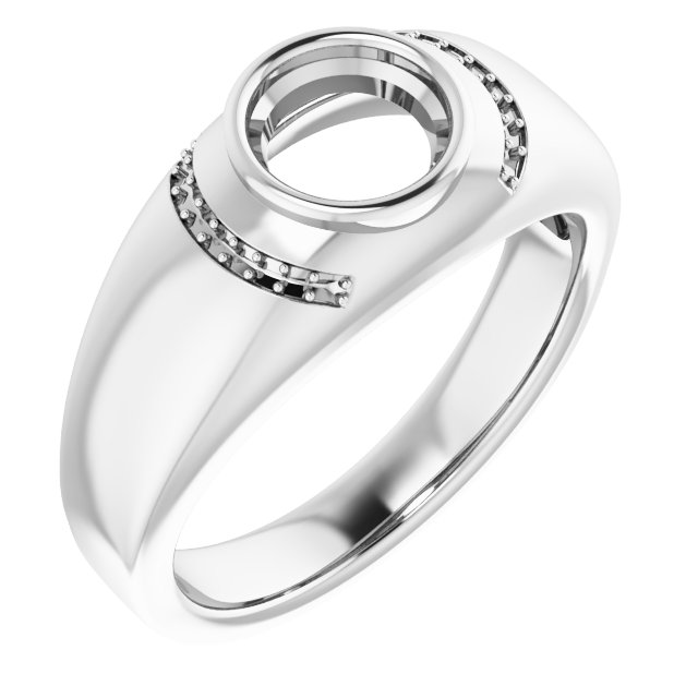 Accented Bezel-Set Ring