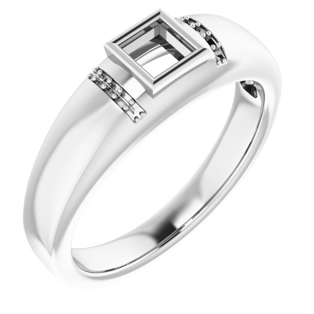 Accented Bezel-Set Ring