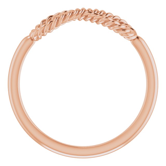 14K Rose Infinity-Inspired Rope Ring