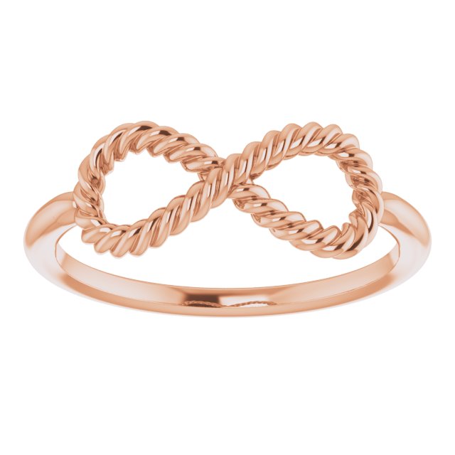 14K Rose Infinity-Inspired Rope Ring