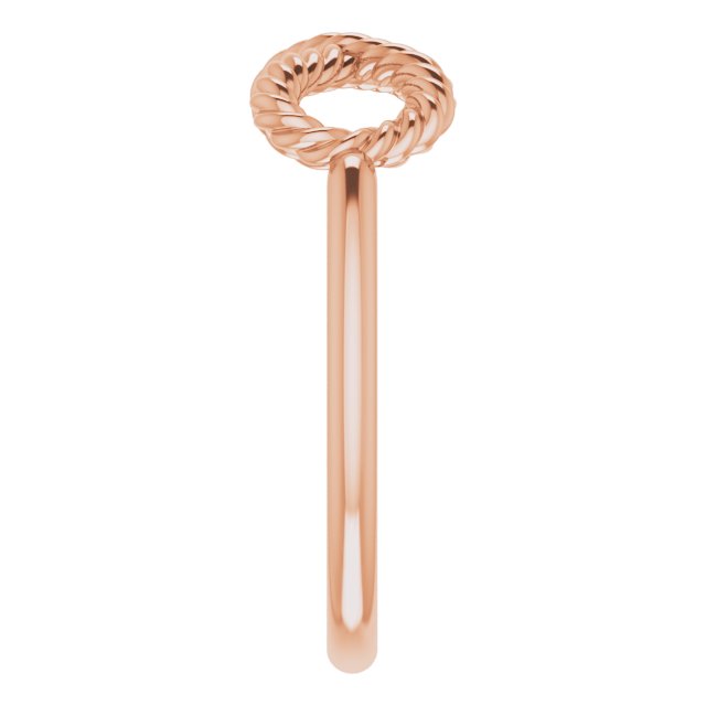 14K Rose Infinity-Inspired Rope Ring