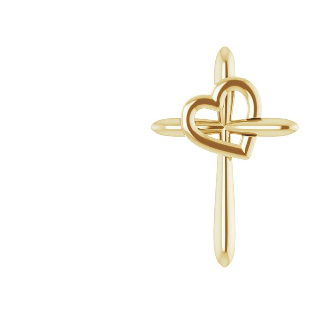 Cross with Heart Pendant