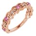 14K Rose Natural Pink Tourmaline & .02 CTW Natural Diamond Scroll Ring