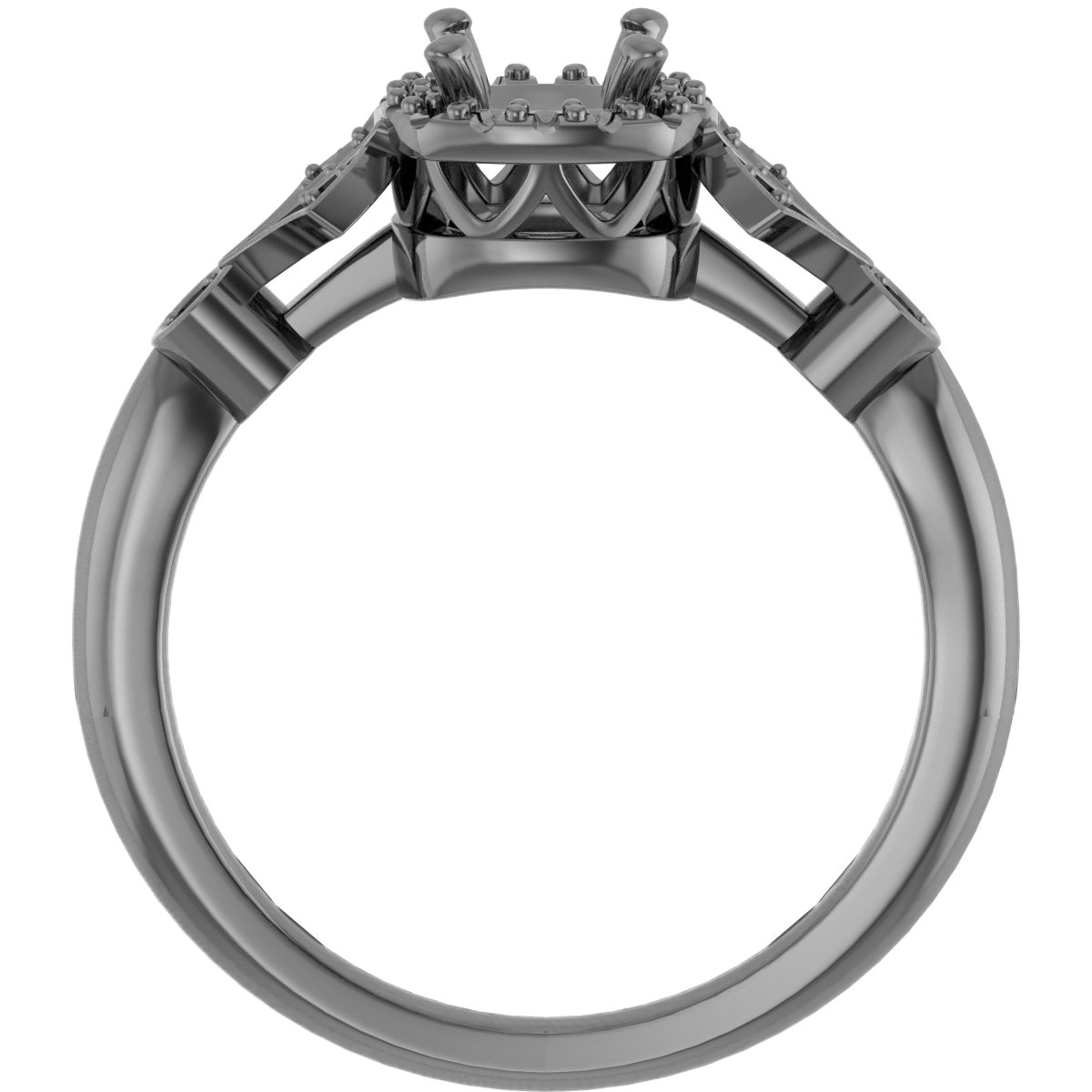 Lab-Grown Ruby & 1/8 CTW Natural Diamond Ring view 2
