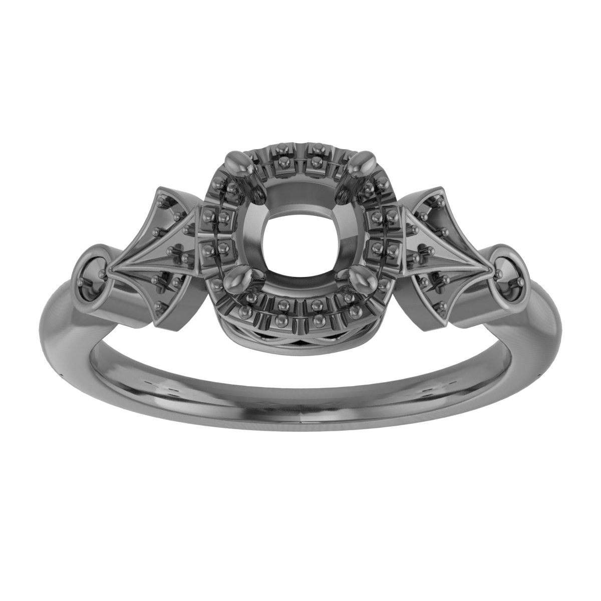 Lab-Grown Ruby & 1/8 CTW Natural Diamond Ring view 3