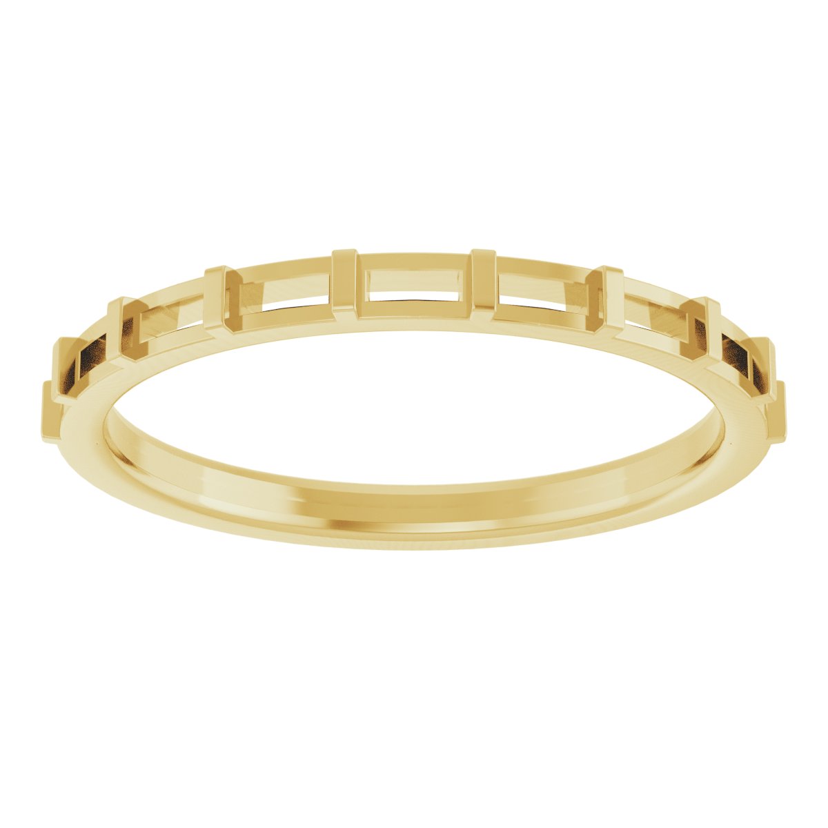 14K Yellow 3/8 CTW Diamond Straight Baguette Anniversary Band