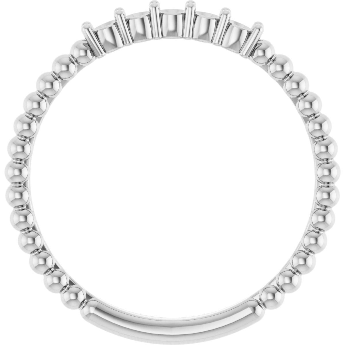 14K White 1/6 CTW Lab-Grown Diamond Stackable Ring