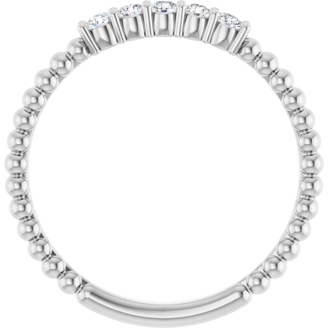 14K White 1/6 CTW Diamond Stackable Ring