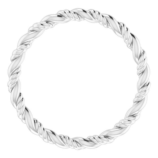 Platinum Rope Band Size 7.5