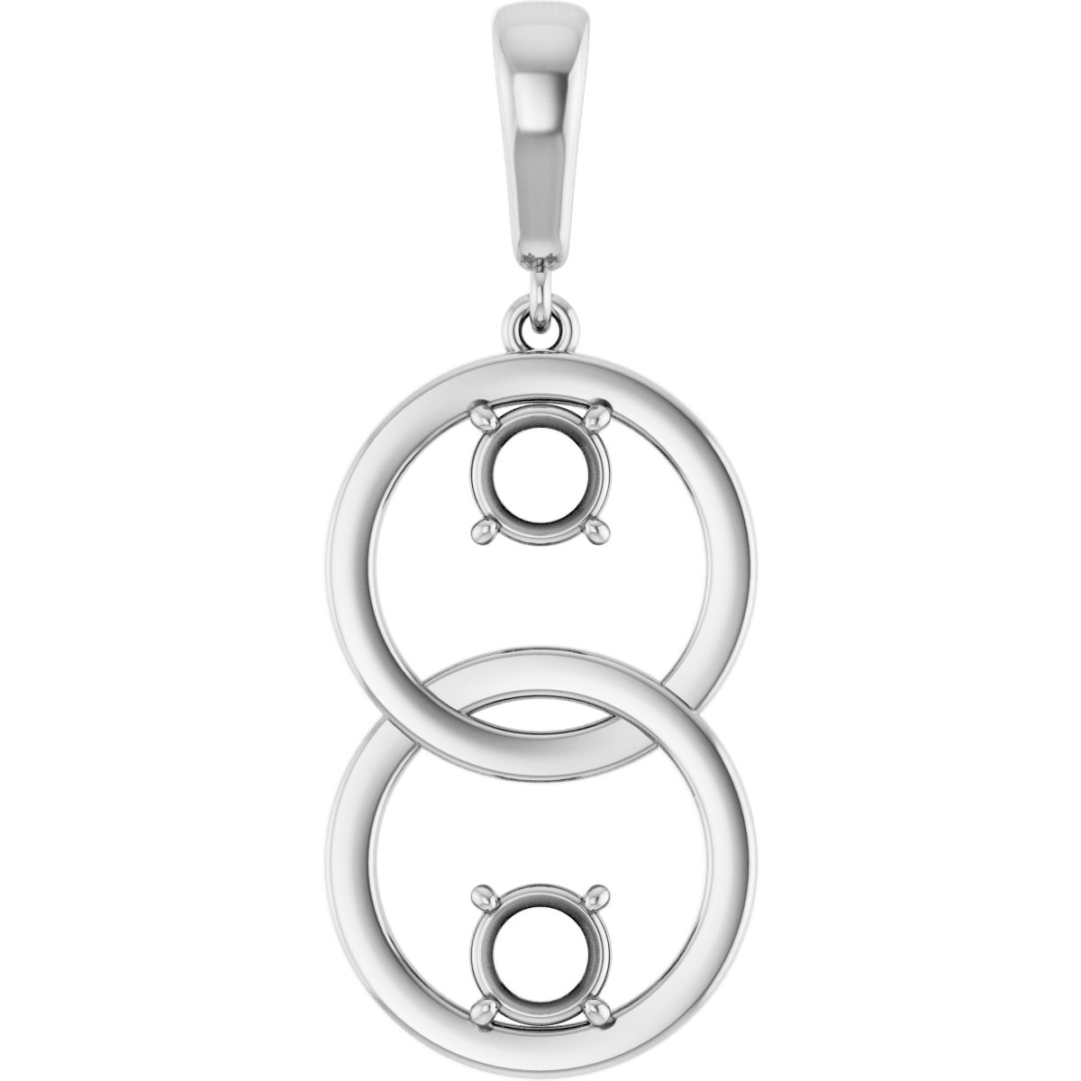 1/2 CTW Natural Diamond Pendant – 14K White Gold