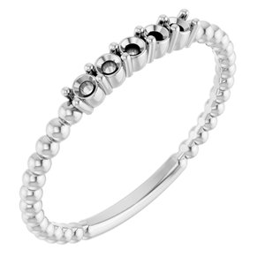 Sterling Silver Stackable Ring Mounting