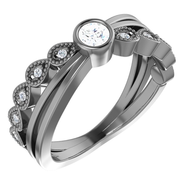 14K White .20 CTW Diamond Ring Ref 14068199