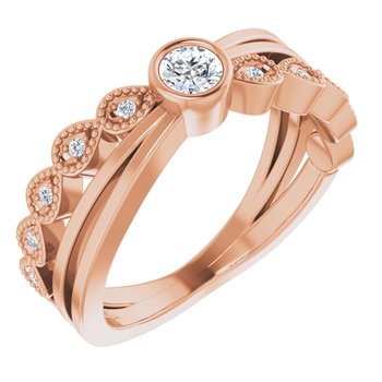 14K Rose .20 CTW Diamond Ring Ref 14068201