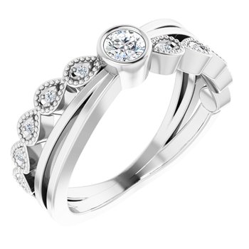 Platinum .20 CTW Diamond Ring Ref 14068203