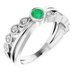 Platinum Natural Emerald & .04 CTW Natural Diamond Ring