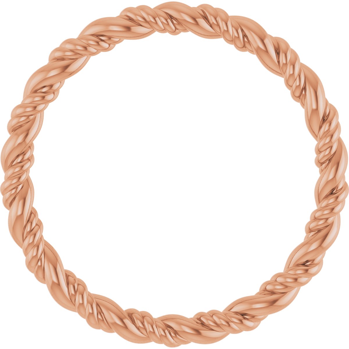 14K Rose Rope Band Size 7