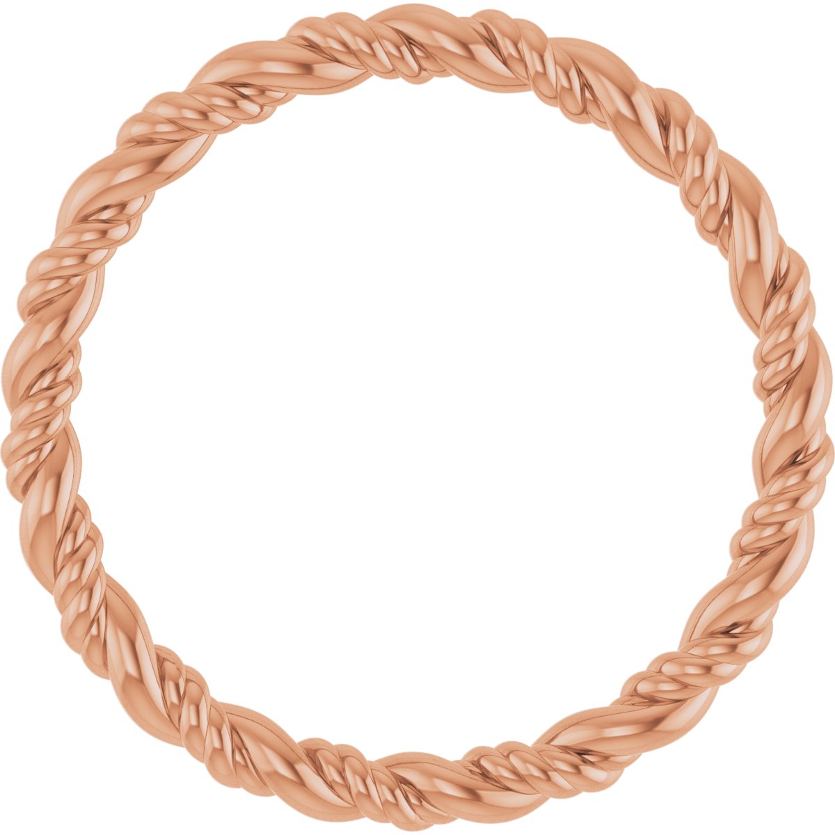 14K Rose Rope Band Size 7