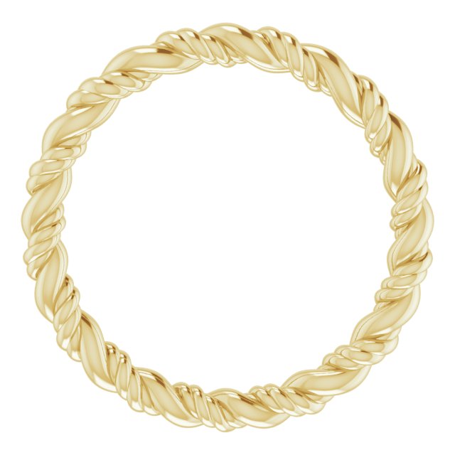 14K Yellow Rope Band Size 4