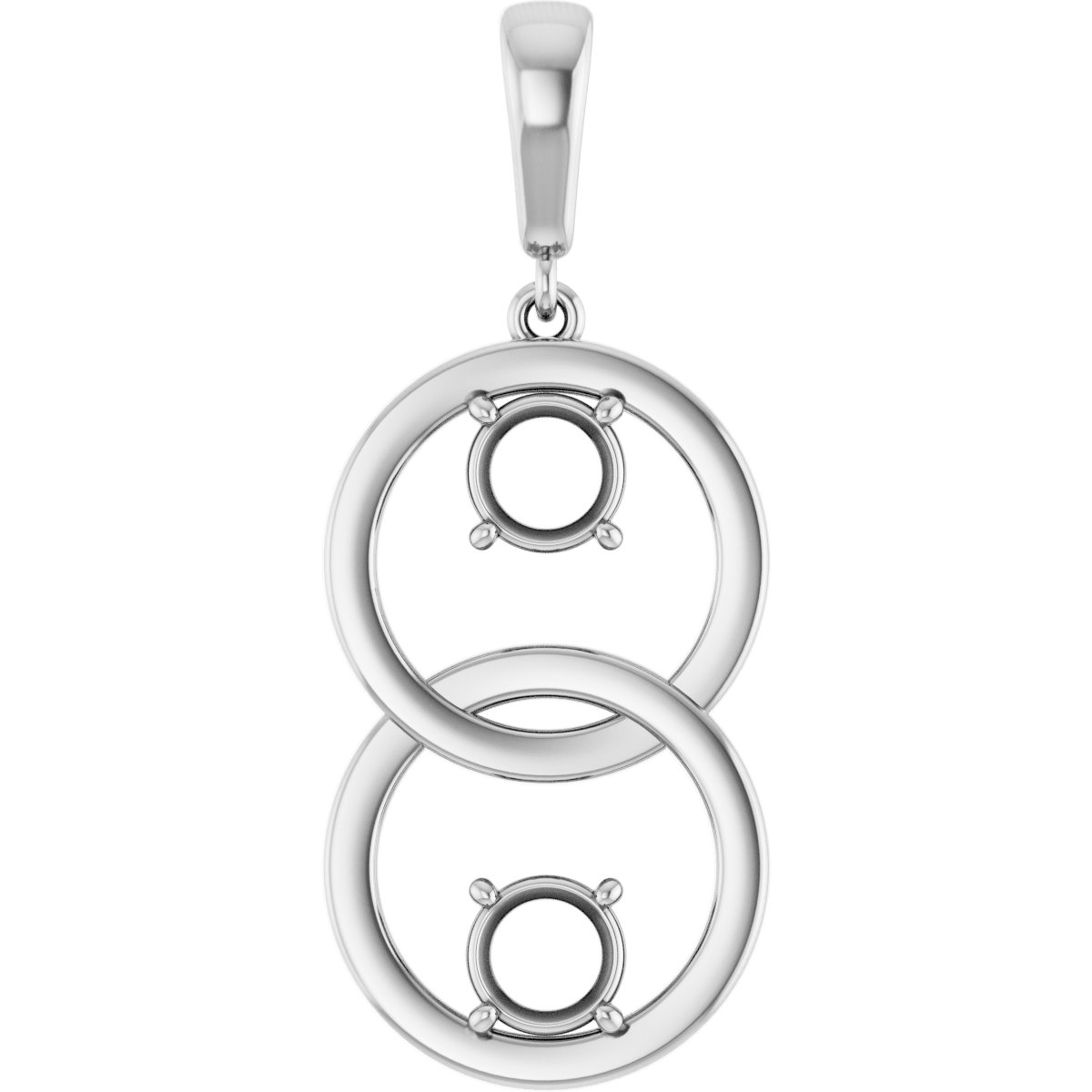 Two-Stone Circle Pendant