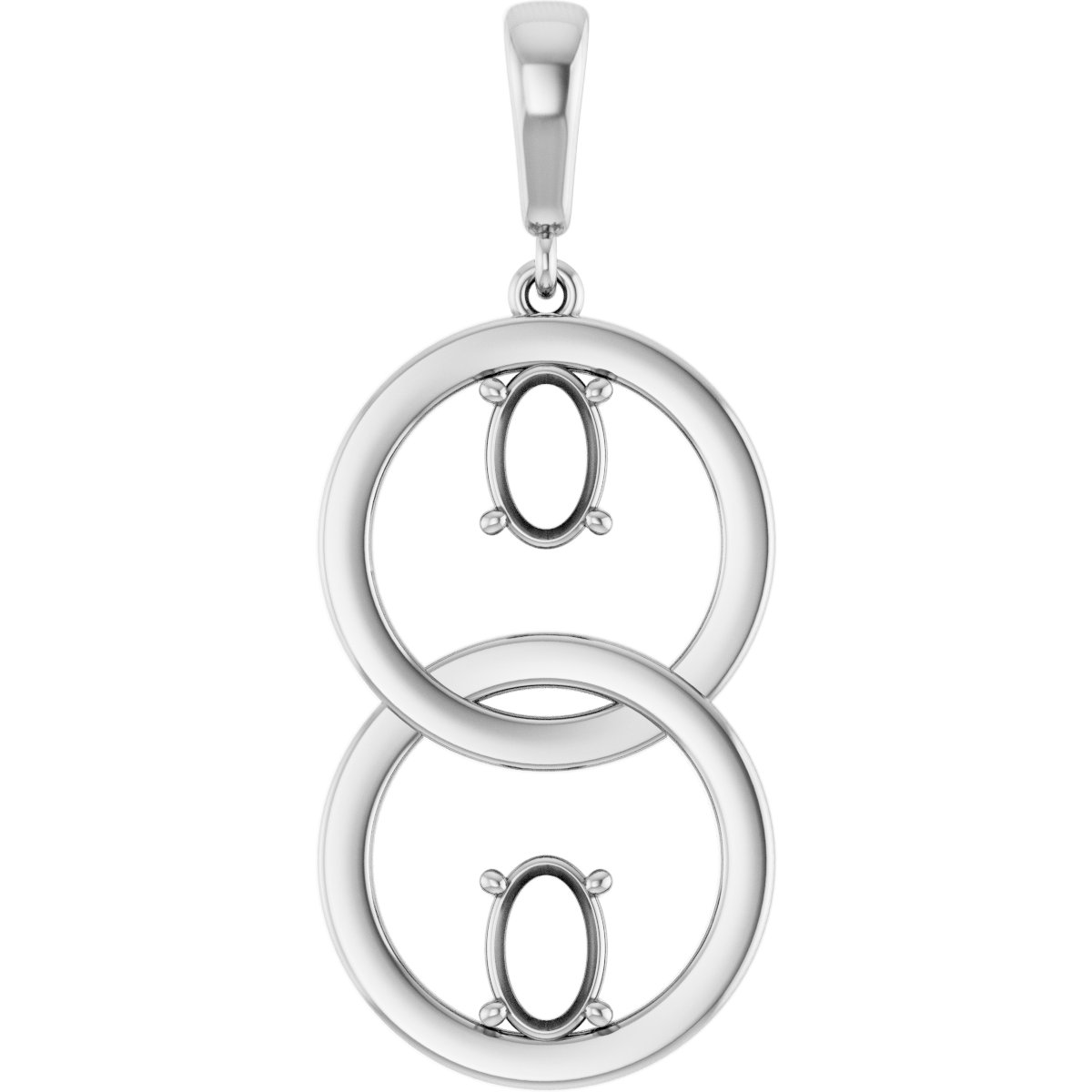 Two-Stone Circle Pendant