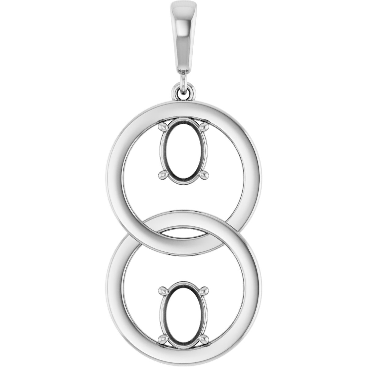 Two-Stone Circle Pendant