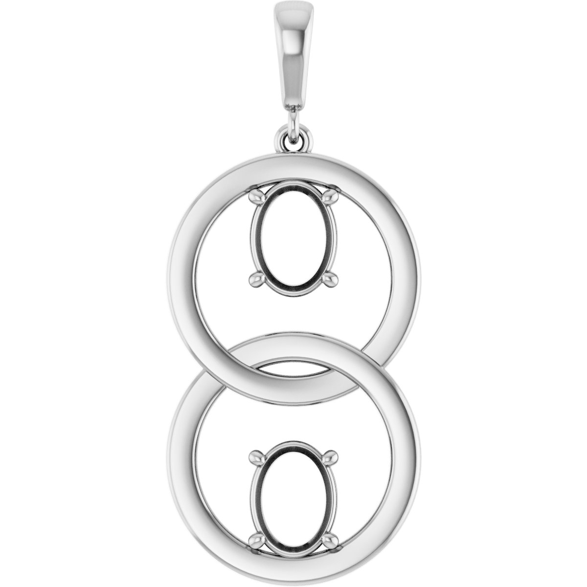 Two-Stone Circle Pendant