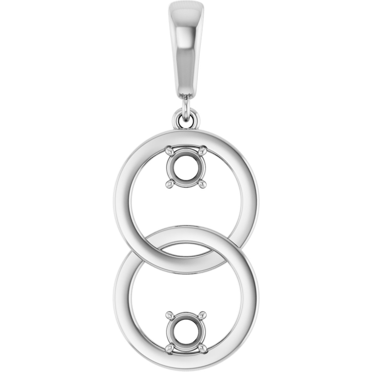 Two-Stone Circle Pendant