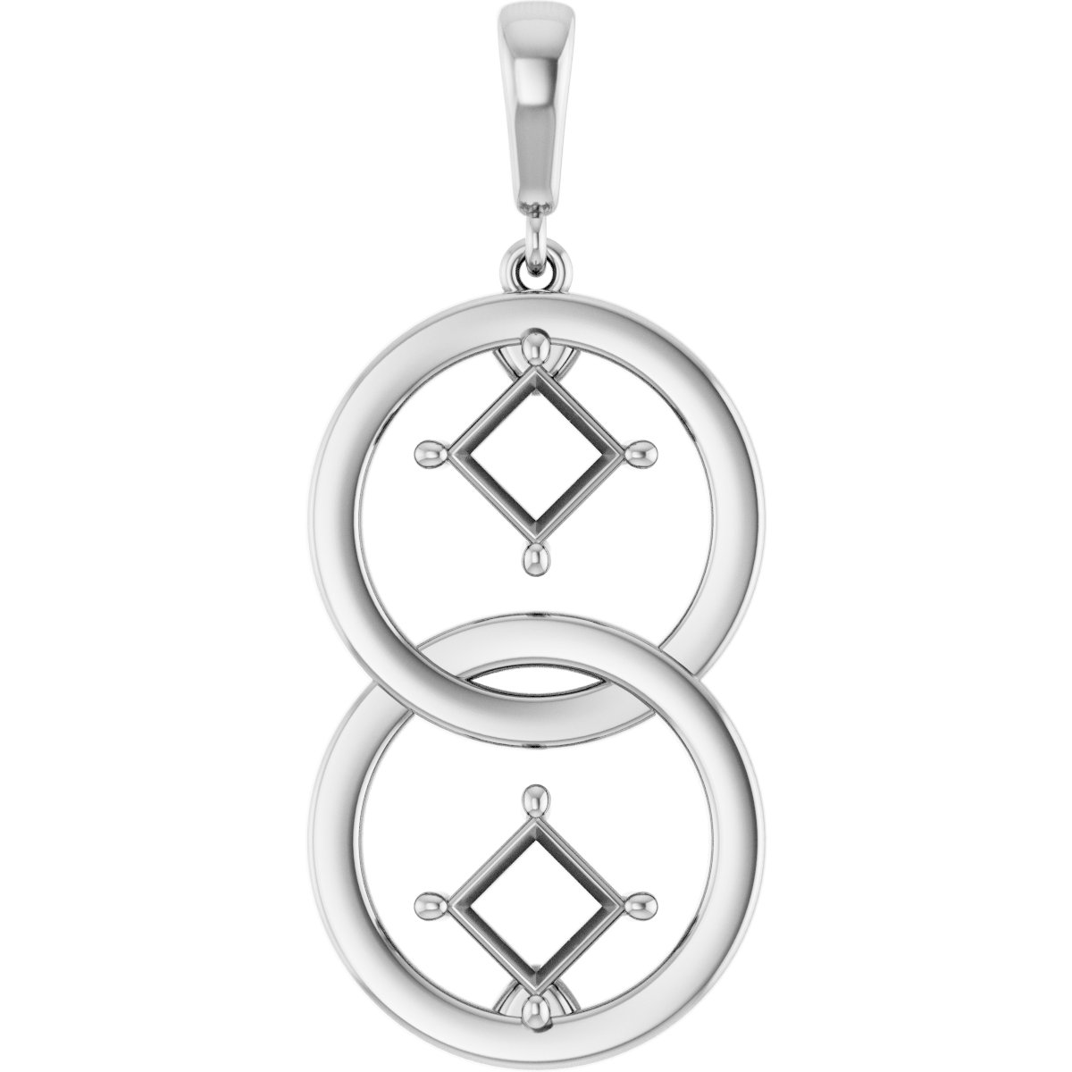 Two-Stone Circle Pendant