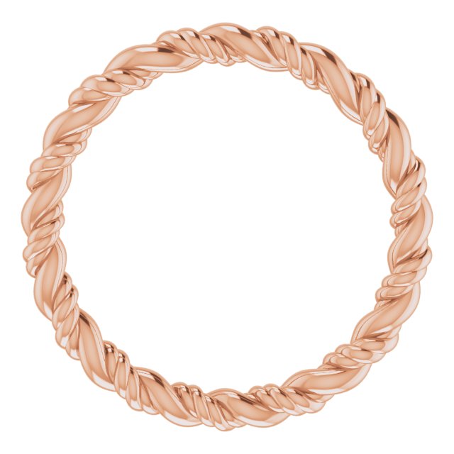 14K Rose Rope Band Size 4.5
