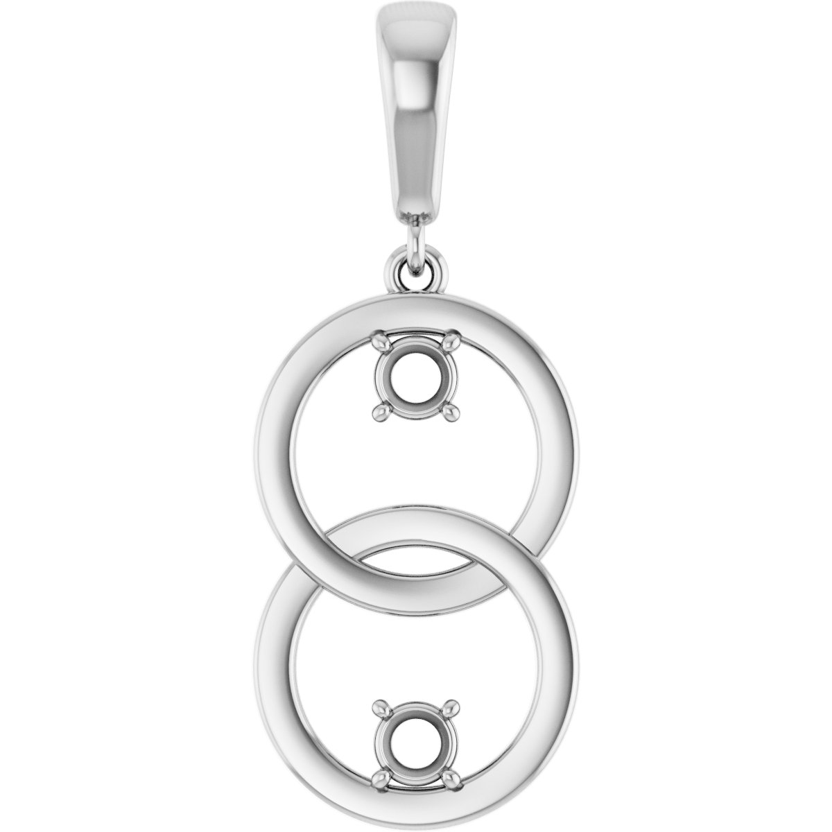Two-Stone Circle Pendant