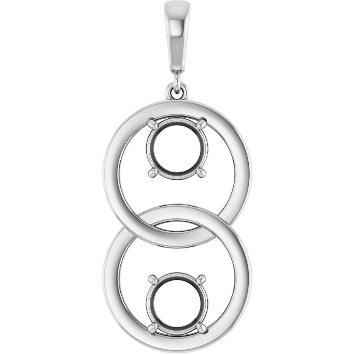 Two-Stone Circle Pendant
