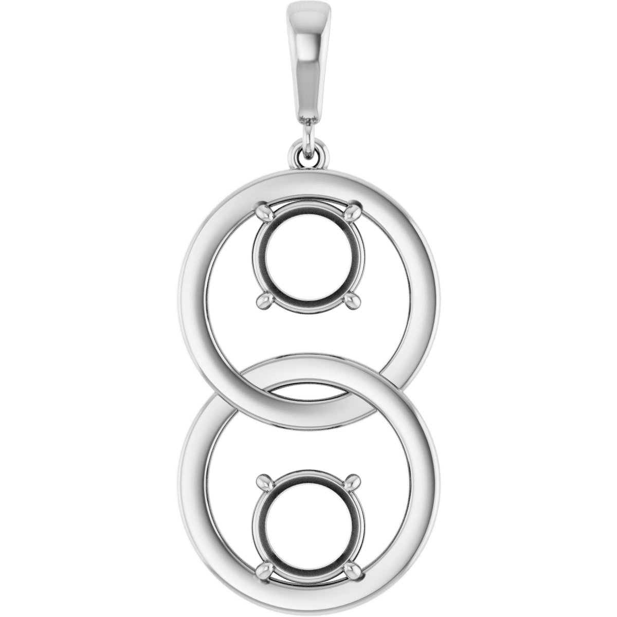 Two-Stone Circle Pendant