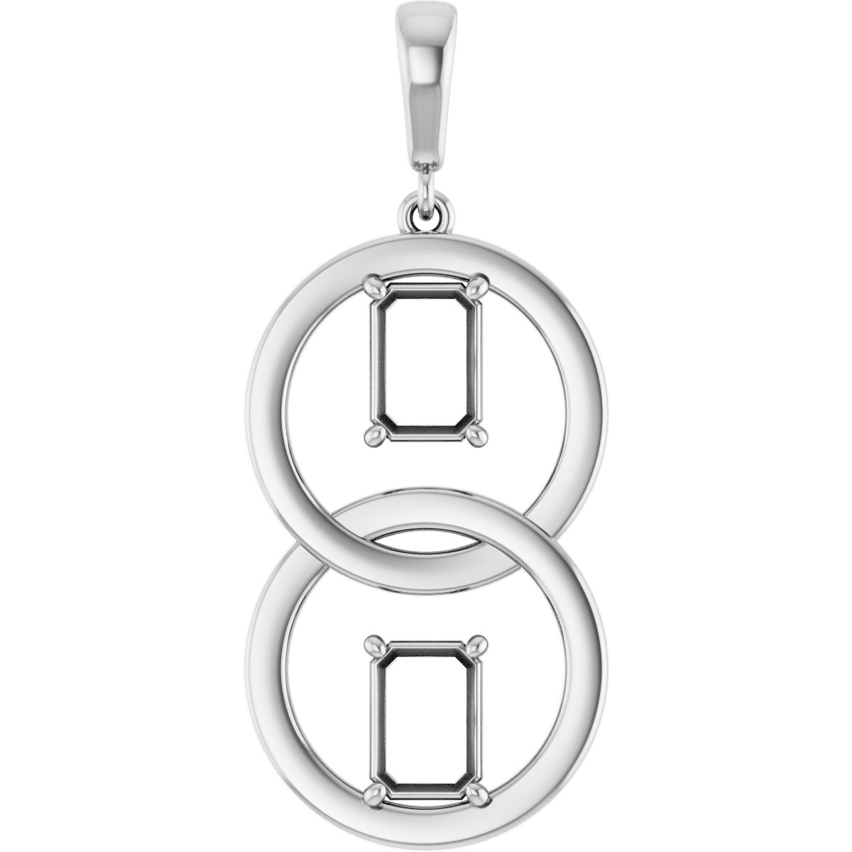 Two-Stone Circle Pendant