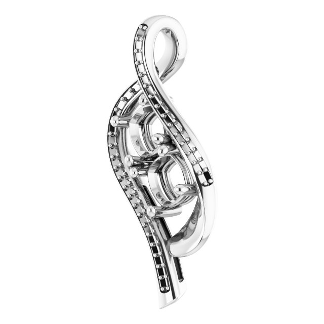 5/8 CTW Natural Diamond Pendant view 2