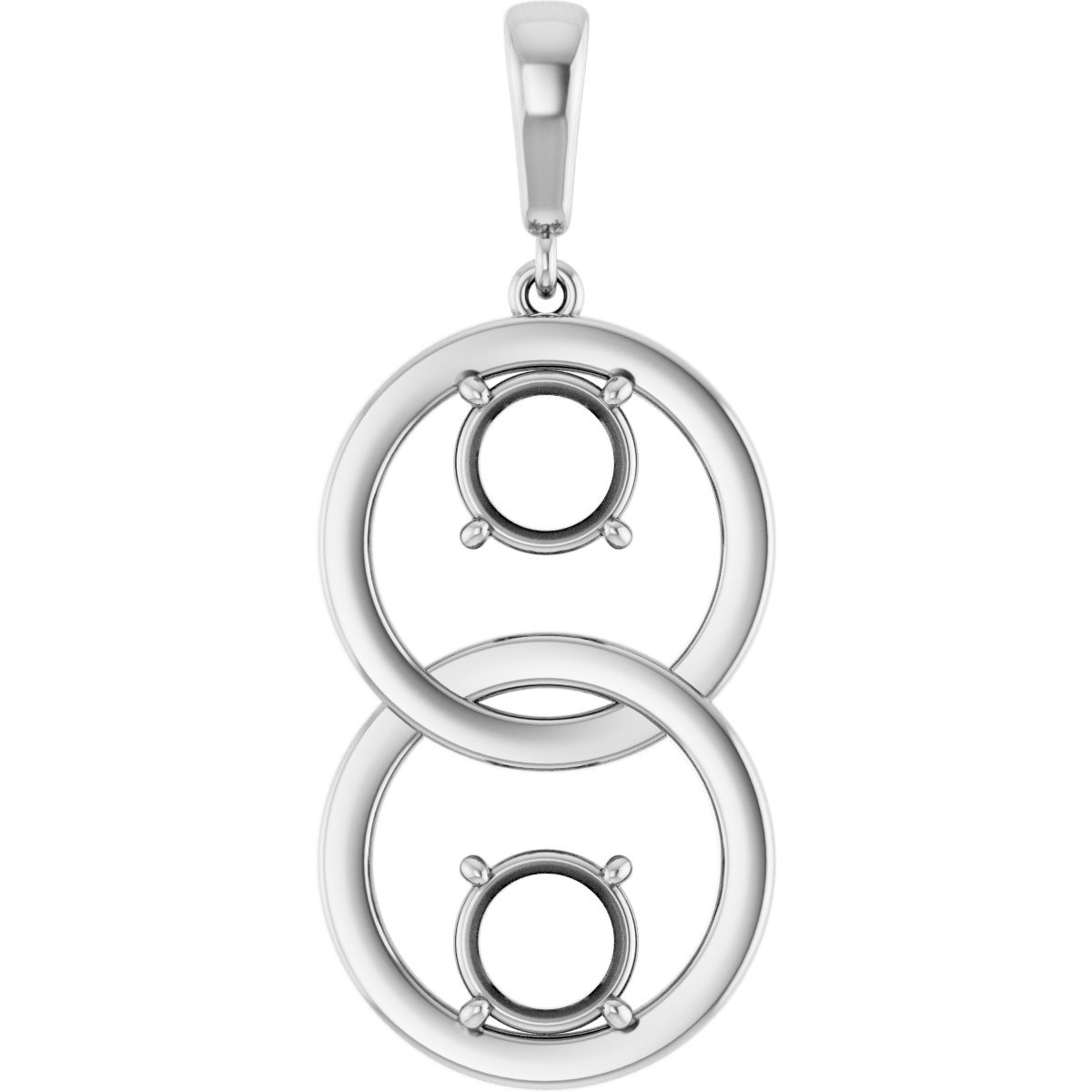 Two-Stone Circle Pendant