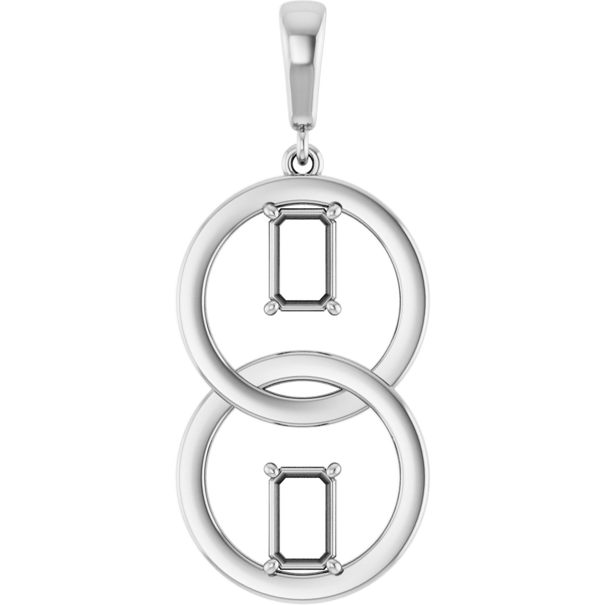 Two-Stone Circle Pendant