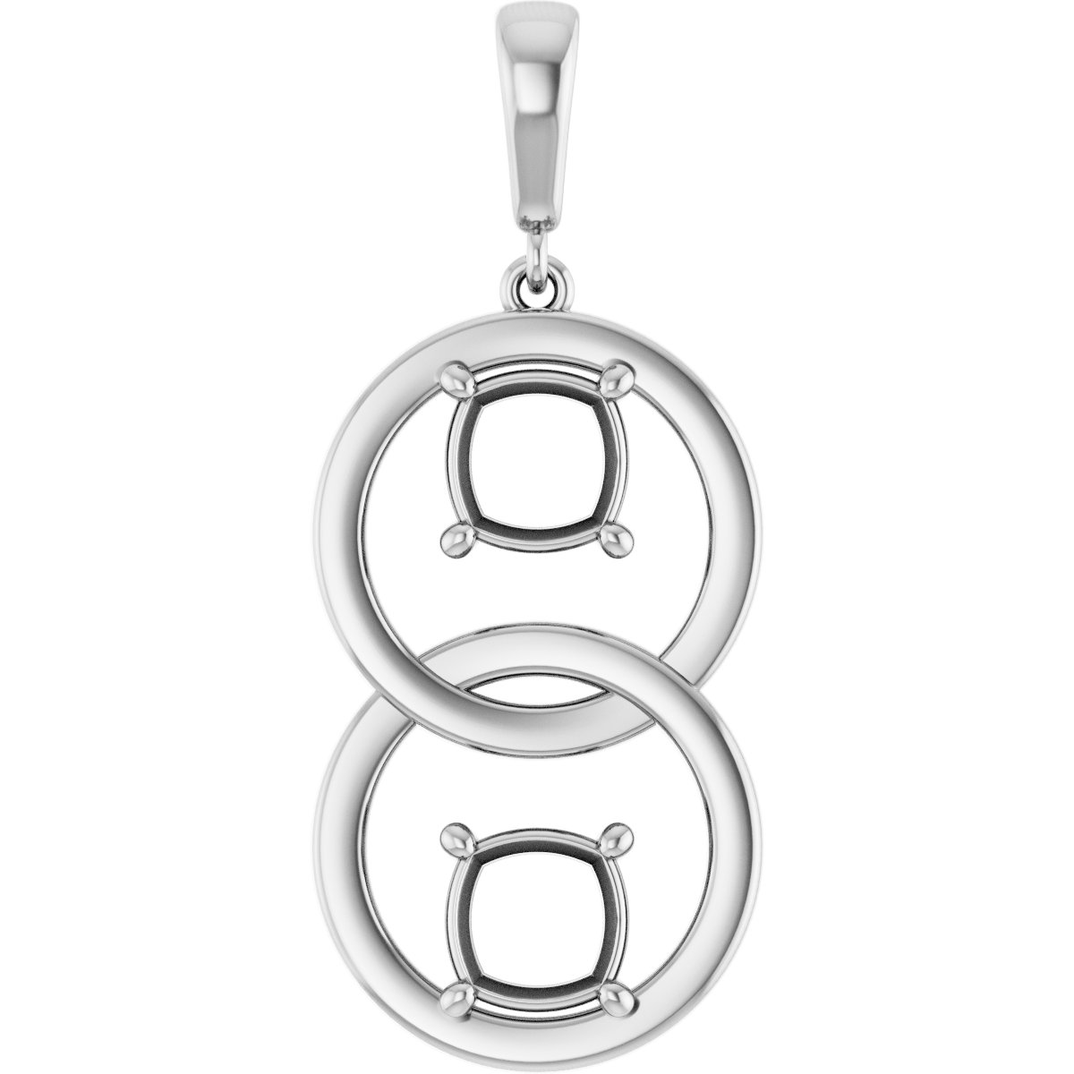 Two-Stone Circle Pendant