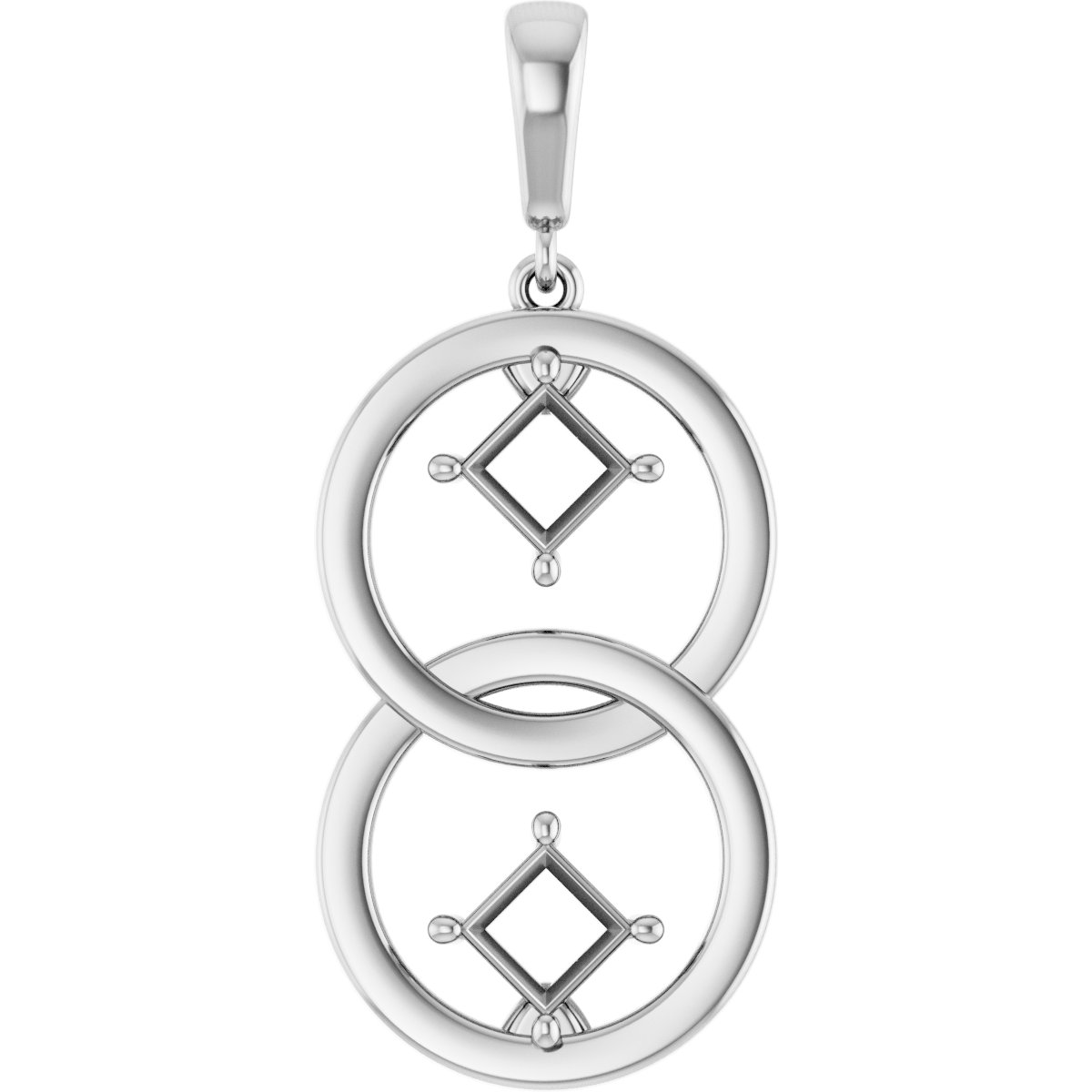 Two-Stone Circle Pendant