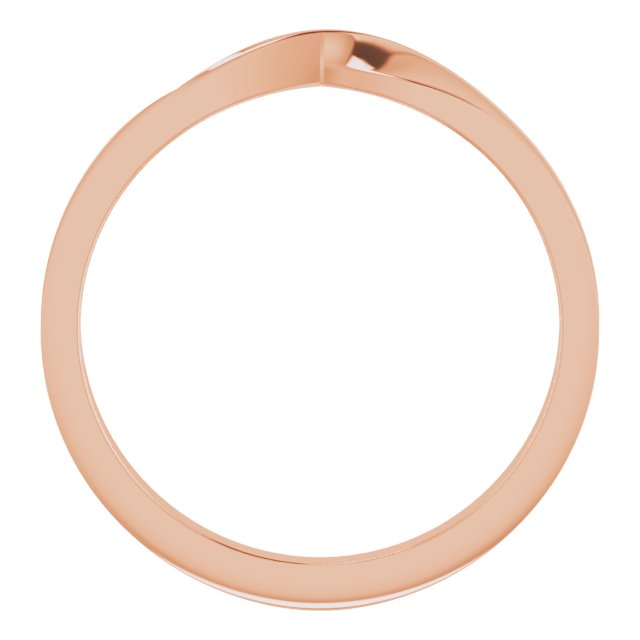 14K Rose 3 mm Stackable Twist Ring