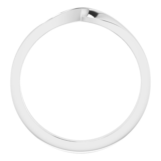 14K White 3 mm Stackable Twist Ring