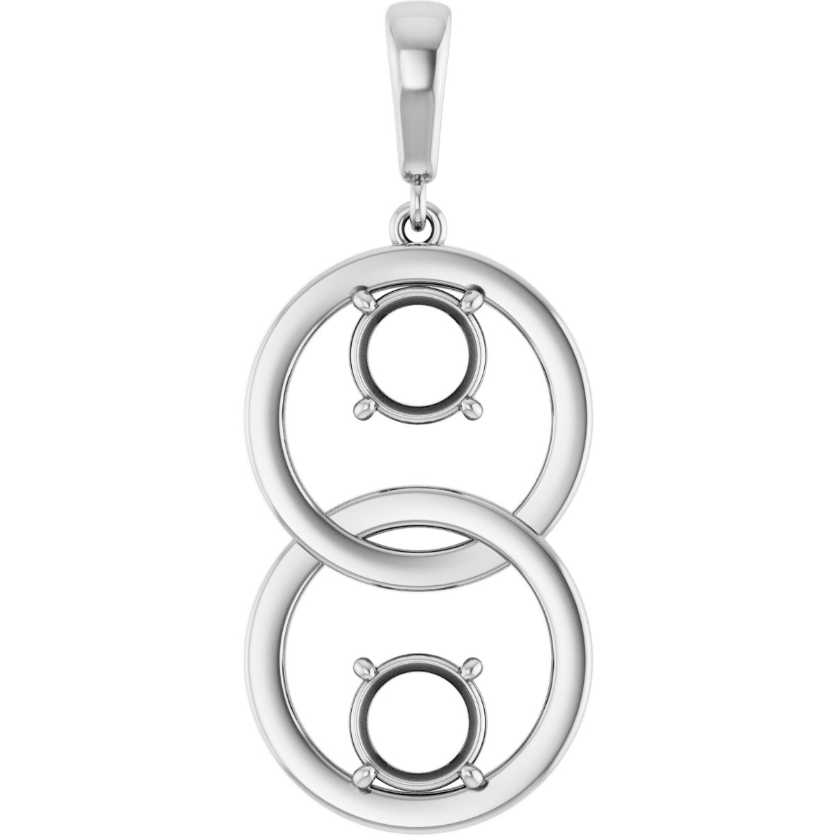 Two-Stone Circle Pendant