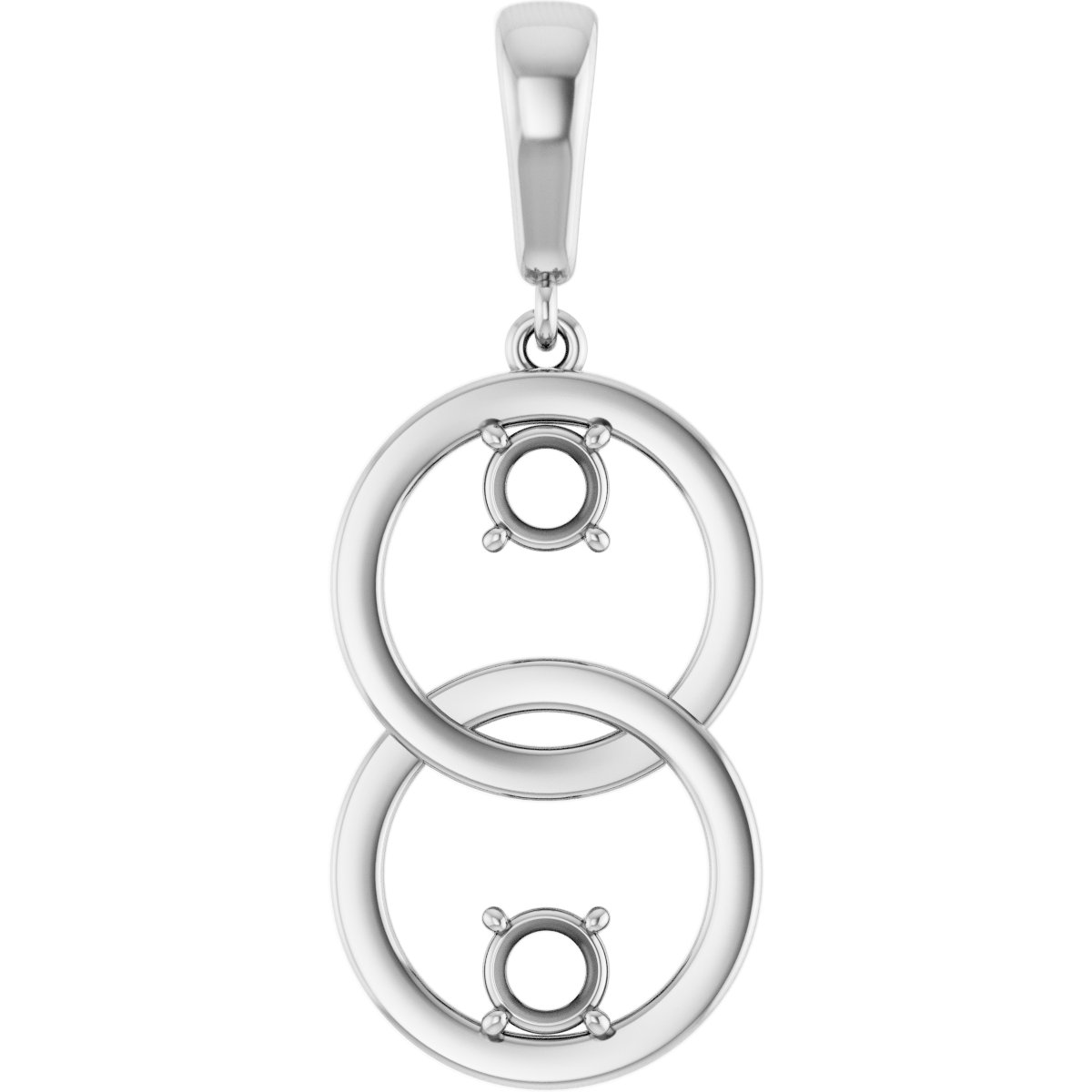 Two-Stone Circle Pendant